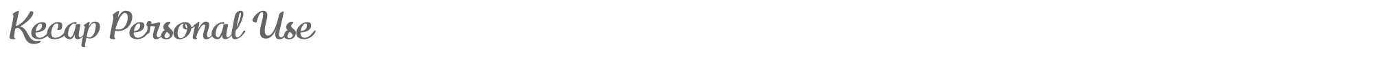 Sample characters Kecap Font